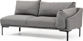 Rohová sedací souprava Leo 255 cm šedá levá