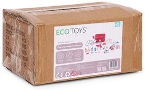 Drevená súprava malej lekárskej tašky pre deti 28 prvkov ECOTOYS