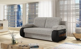 Rozkladacia pohovka Limia - sivá (Berlin 01) / čierna (Soft 11)