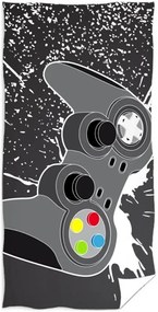 Bavlnená plážová froté osuška Gamer Gamepad - 100% bavlna s gramážou 300 g/m² - 70 x 140 cm