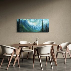 Obraz - Krajina s nádychom Van Gogha (120x50 cm)