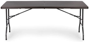 Bestent Cateringový stôl skladací 180cm Brown Rattan