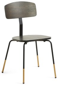 LA FORMA Čierna stolička Norfort 82 × 49 × 43 cm