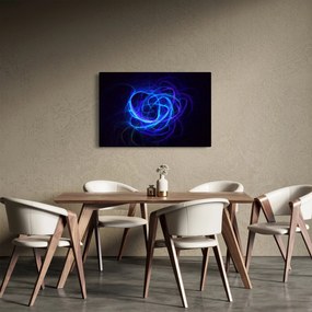 Obraz modrého abstraktného klbka (90x60 cm)