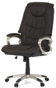 Autronic BONTEC Kancelárske kreslo, hojdací mechanizmus, hnedá koža, KA-Y293 BR Farba: Hnedá
