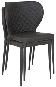 Tmavosivé jedálenské stoličky v súprave 4 ks Pisa – House Nordic