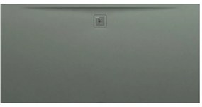 LAUFEN Pro obdĺžniková sprchová vanička z materiálu Marbond, odtok na dlhšej strane, 2000 x 1000 x 36 mm, betónová šedá, H2119570790001