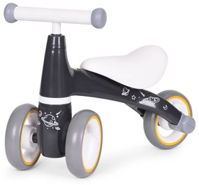 Detské odrážadlo v čiernej farbe s vesmírnym dizajnom