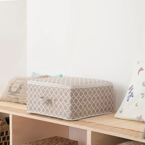 Béžový úložný box so zipsom Compactor, dĺžka 46 cm