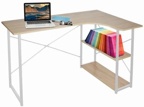 Dekorstudio Rohový písacý stôl Loft biely