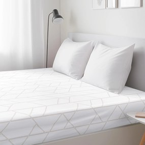 Goldea bavlnená napínacia plachta - geometrické línie na bielom 90 x 200 cm