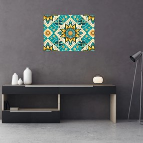 Obraz - Tyrkysový vzor (70x50 cm)