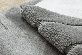 Kúpeľňový koberček SUPREME LINES línie, sivý kruh
