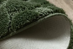 Kúpeľňový koberček SUPREME STONES kamienky, zelený kruh