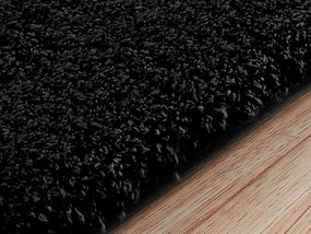 Okrúhly koberec Alpaka v čiernej farbe – mäkký a moderný Rozmer: 90 cm