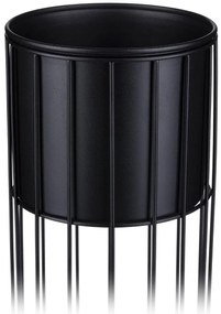 KOVOVÝ KVETINÁČ SO STOJANOM GLAM 42X20 CM ČIERNA