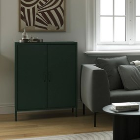 Skrinka do obývačky s policami VITO, 800 x 1015 x 400 mm, Modern: fľaškovo zelená farba