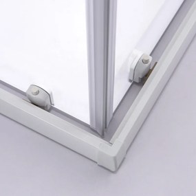BPS-koupelny Štvorcový sprchový kút HYD-SK93B 90x90 biela/transparent + vanička HYD-SSV-SXL02B biela