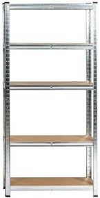 Set 2 kovových regálov 70x30x154 cm strieborný