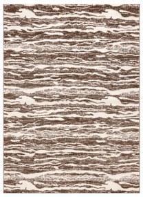 Moderný MEFE Vlny koberec 8761,  tmavo-béžový