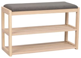 Skrinka na topánky z dubového dreva s lavicou v prírodnej farbe Confetti – Rowico