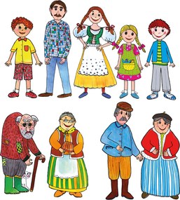 MARIONETINO – Rodina – bábky 9 ks