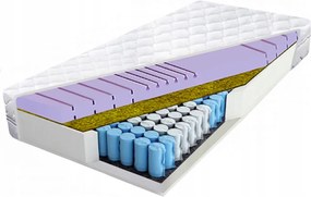 Matrac 180x200 pena zónová vrecká tráva 25 pružinový H3