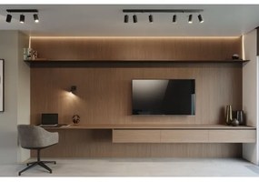 Sollux SL.0094 - Bodové svietidlo RING 4 4xGU10/10W/230V čierna