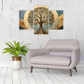 Obraz – Strom života a špirály (90x60 cm)