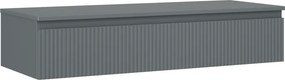 Mexen Rivel, kúpeľňová skrinka 120 cm s hornou časťou, 1 zásuvka, drážkovaná, grafit matná - 91A20-12023-1-BFC66
