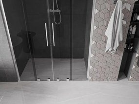 Mexen Velar L Duo, posuvné sprchové dvere do otvoru 150 cm, 8mm šedé sklo, chrómová, 871-150-003-42-01