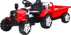 JOKOMISIADA Traktor s prívesom na akumulátor, svietiaci, červený PA0234
