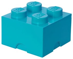 Azúrovomodrý úložný box štvorec LEGO®