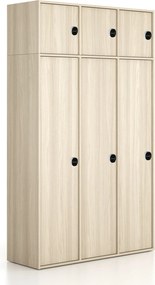 Nadstavba pre skrine FRAME, 3x dvere, 1299 x 450 x 427 mm, RFID zámok, dub prírodný
