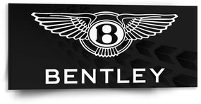 Sablio Obraz Logo Bentley Čierny - 110x50 cm