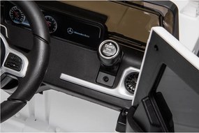 LEAN CARS Elektrické autíčko Mercedes G500 LED MP3 diaľkové ovládanie biele