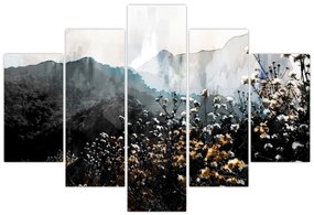 Obraz - Ilustrácie divokých kvetov (150x105 cm)