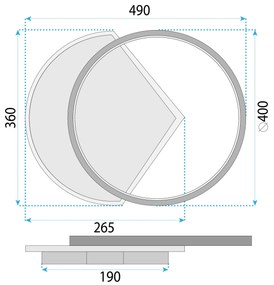 Toolight Toolight, LED stropné svietidlo 40cm, 30W, 3000K LHJ078-C, zlatá, OSW-50038
