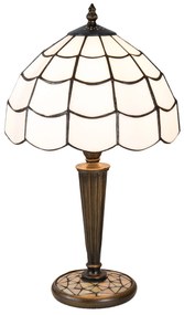 Rustikálna tiffany lampa WHITE 25*43