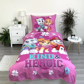 Jerry Fabrics Bavlnené obliečky 140x200 + 70x90 cm - Labková patrola "PP475 Heroic"