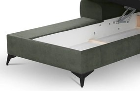 Rohová sedacia súprava Scala, olivovo zelená látka, ľavý roh