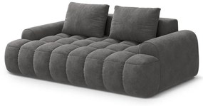 Sivá zamatová pohovka 200 cm Linz – Cosmopolitan Design