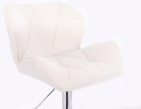 LuxuryForm DESIGN Stolička MILANO VELUR na zlatom kríži - biela