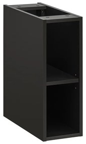 Závěsná umyvadlová skříňka Casad II s deskou a umyvadlem 80 cm černá/dub wotan