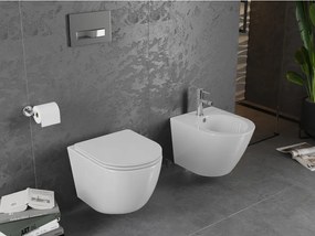 Mexen Lena Rimless závesné WC so sedátkom s pomalým zatváraním, biela - 30220300