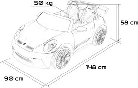 Elektrické autíčko Porsche 911 GT3 MP4 červené