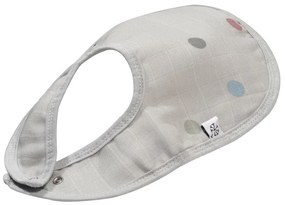 Sivý mušelínový podbradník Kindsgut Dots