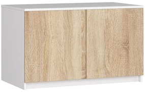 Nástavec na skriňu Star 90 cm biely/sonoma