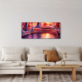 Obraz čarovného lesa (120x50 cm)