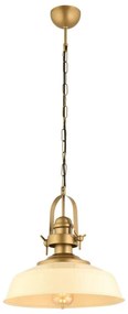 Luster na lanku MONZA 1xE27/40W/230V pr. 35 cm krémová/bronzová